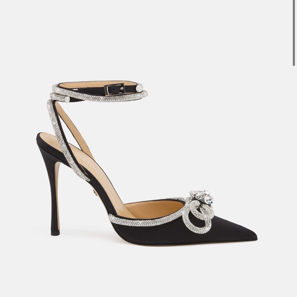 MACH & MACH DOUBLE BOW SATIN PUMPS